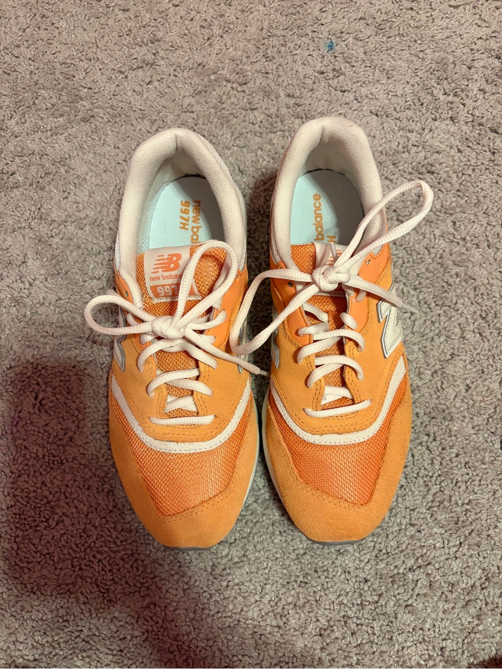 New Balance Tan-Orange Suede & Mesh Runner